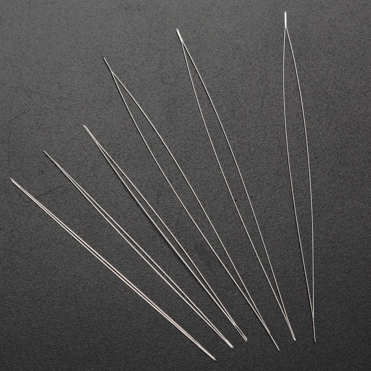 6pcs 55/75mm Big Eye Beading Needles Stainless Steel Needle Durable Beading Tools Kit for Jewellery Making