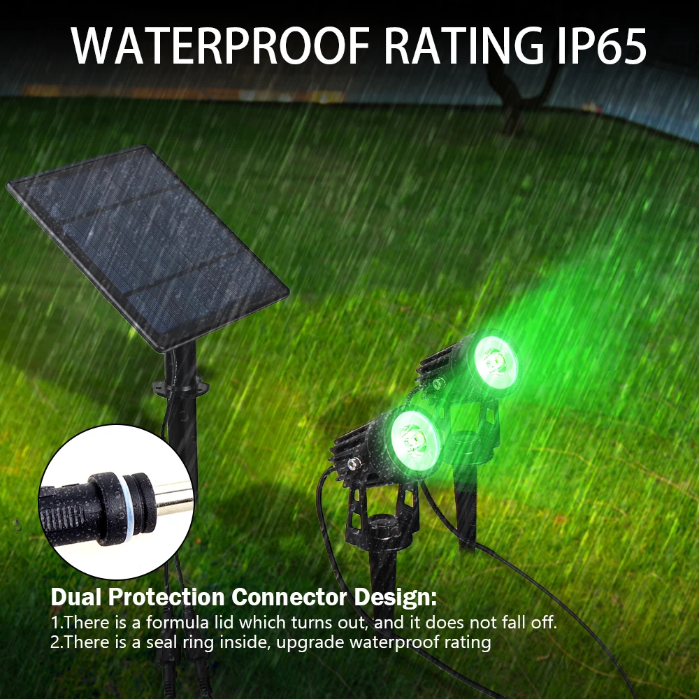 Extensível ao ar Solar à Prova Painel Solar Lâmpadas Dividir Livre Verde Holofotes Ip65 Grau Jardim Paisagem Luz Dwaterproof Água 2 w 8 Cheap Lâmpadas solares