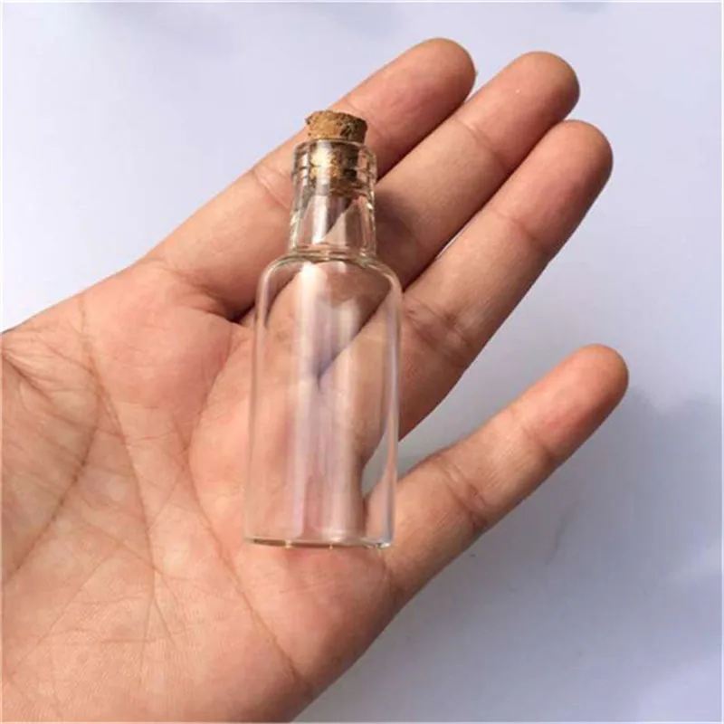 Clear Glass Wishing Bottle with Cork Drift, Wedding Vials Decoration, Mini Bottle for Travel, Gifts, DIY Jars, 12Pcs 5