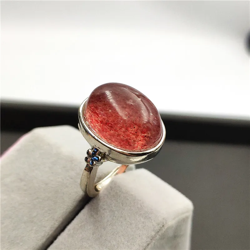 Natural Ice Red Strawberry Quartz Ring (2)