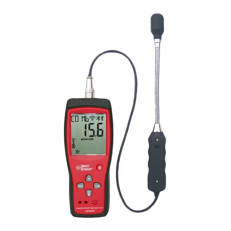 Smart Sensor AR8800B Combustible Gas Leak Tester Natural Gas Test Methane Gas Detector Coal Gas Detector + Lithium Battery