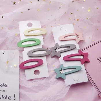 

2019 4 Pcs Girls Hair Clips Cute Star Design Hair Pin Set Children Hairpin Princess Hair Accessories New