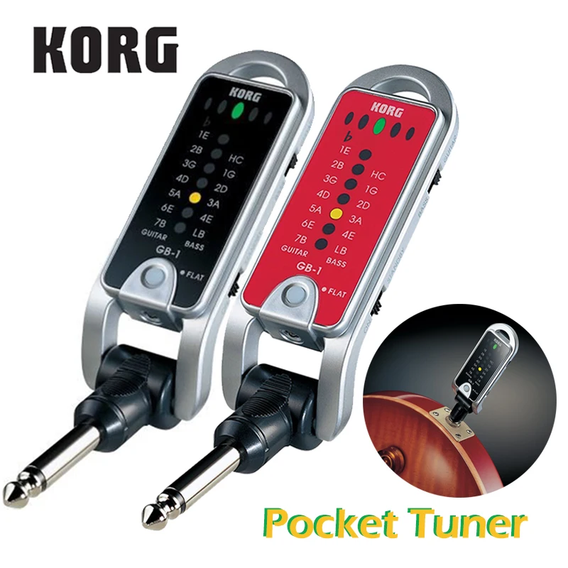 KORG Pitchjack GB 1 GB1BK складной цепь для ключей/Карманный тюнер бас гитары Универсальный