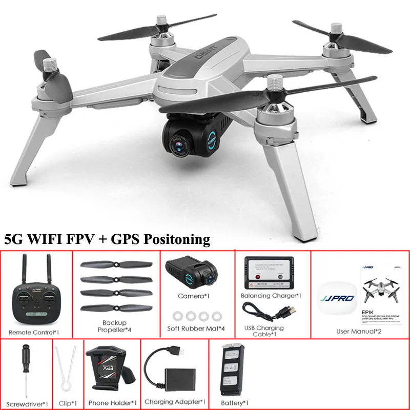 

JJPRO X5 GPS/Wifi Follow Me Drone with 1080P 5G WIFI Camera orbit function 90 degree servos camera adjust degree RC Quadcopter