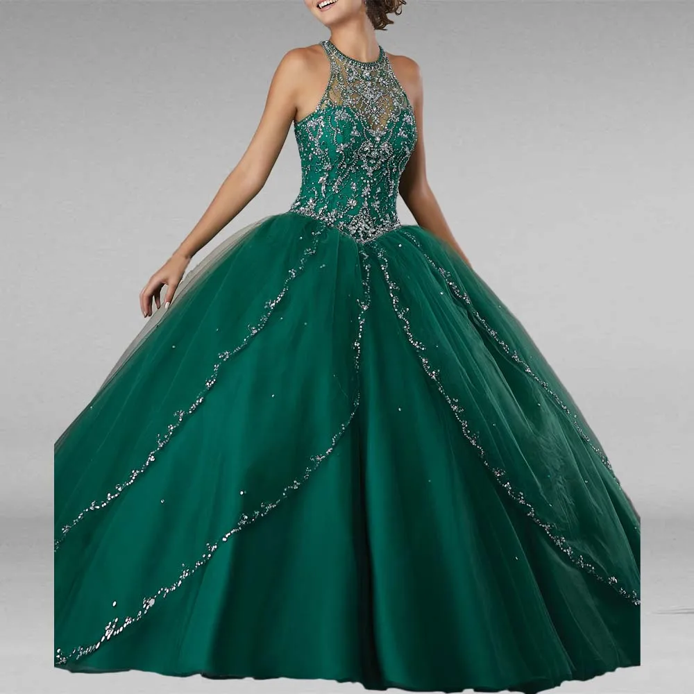 Винтажные темно синие длинные платья jaevini для Quinceanera бальное платье с лямкой