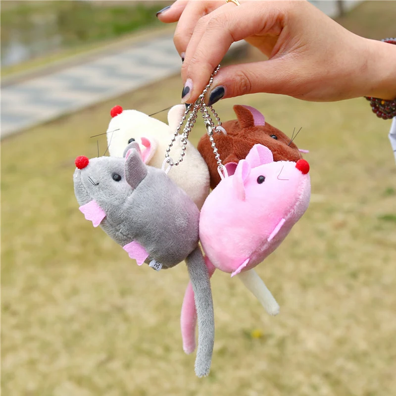 

4.5cm mini Mouse Plush Stuffed doll Garment Accessories Pendant Dolls Gifts Birthday Wedding Party Decor Keychain Toy