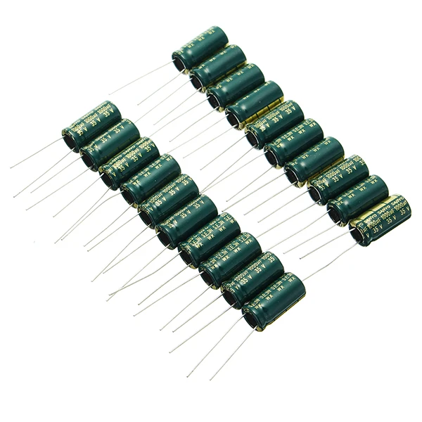 

20Pcs/Set 35V 1000UF High Frequency LCD Motherboard Capacitor Low Aluminum Electrolytic Capacitor