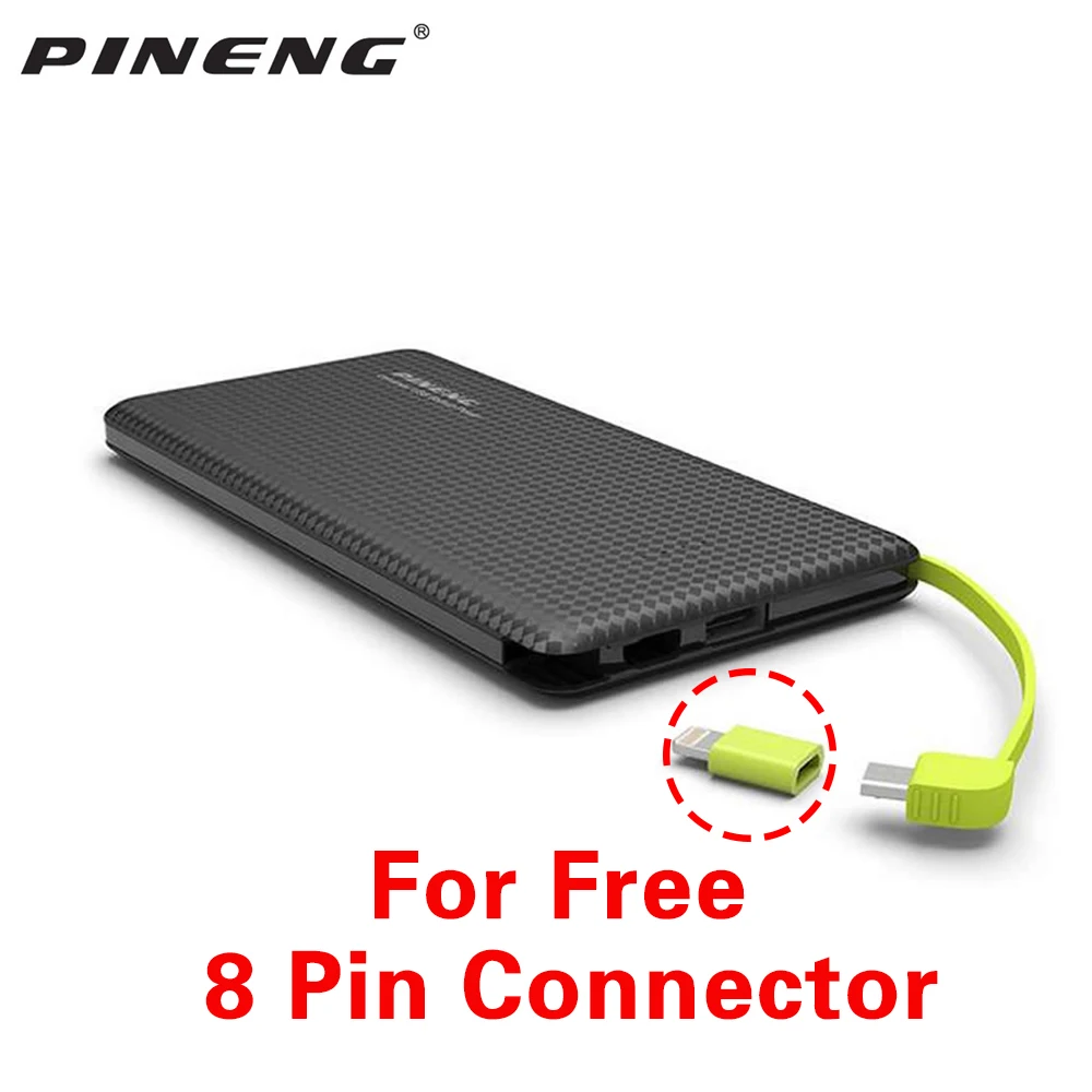 Оригинальный внешний аккумулятор Pineng 5000 мАч PN 952 5 в 2 1 А USB выход для iPhone6s