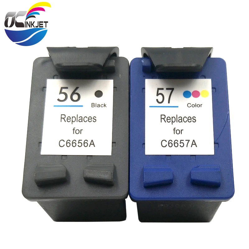 Сменный картридж Ocinkjet 56 57 для HP Deskjet 450 220 5150 5550 9650 PSC1110 7150 2100 F4180 450wbt C6656|Чернильные
