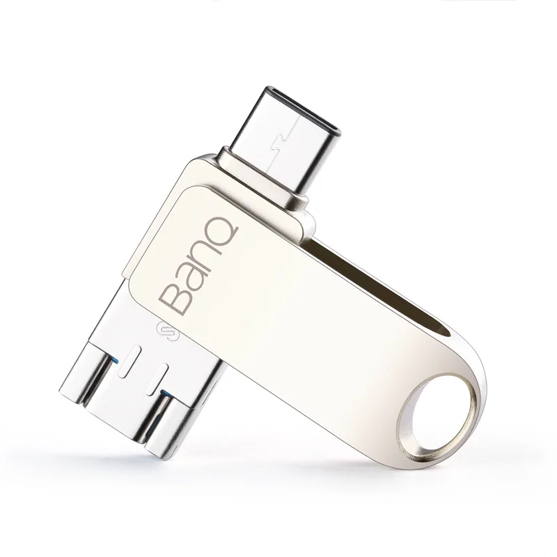 BanQ C80 USB 3.0 флеш накопитель Type C/Micro/USB 3 0 в 1 32 Гб металлический 64 C высокоскоростной 16