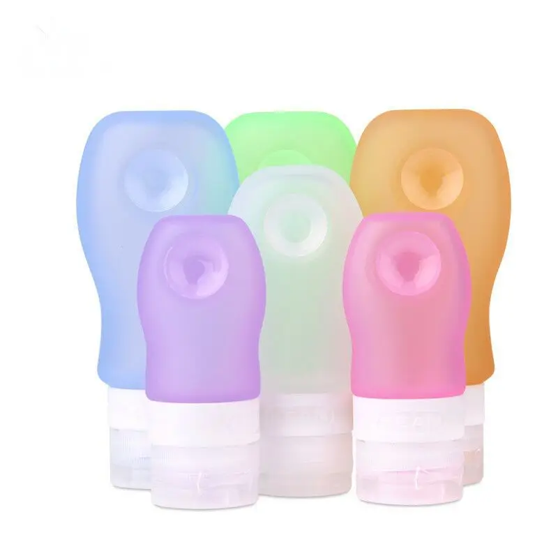 

3Pcs/Lot Storage Bottles Refillable Bottles Travel Containers Portable Soft Silicone Containers Squeezable With Suction Cup