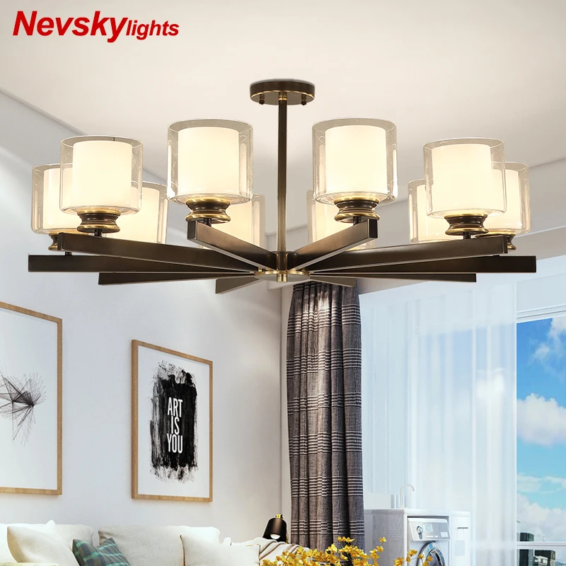 

Modern bronze chandelier lighting lampadario copper chandeliers ceiling lustre led moderne Fixtures Lamp ceiling kroonluchtera