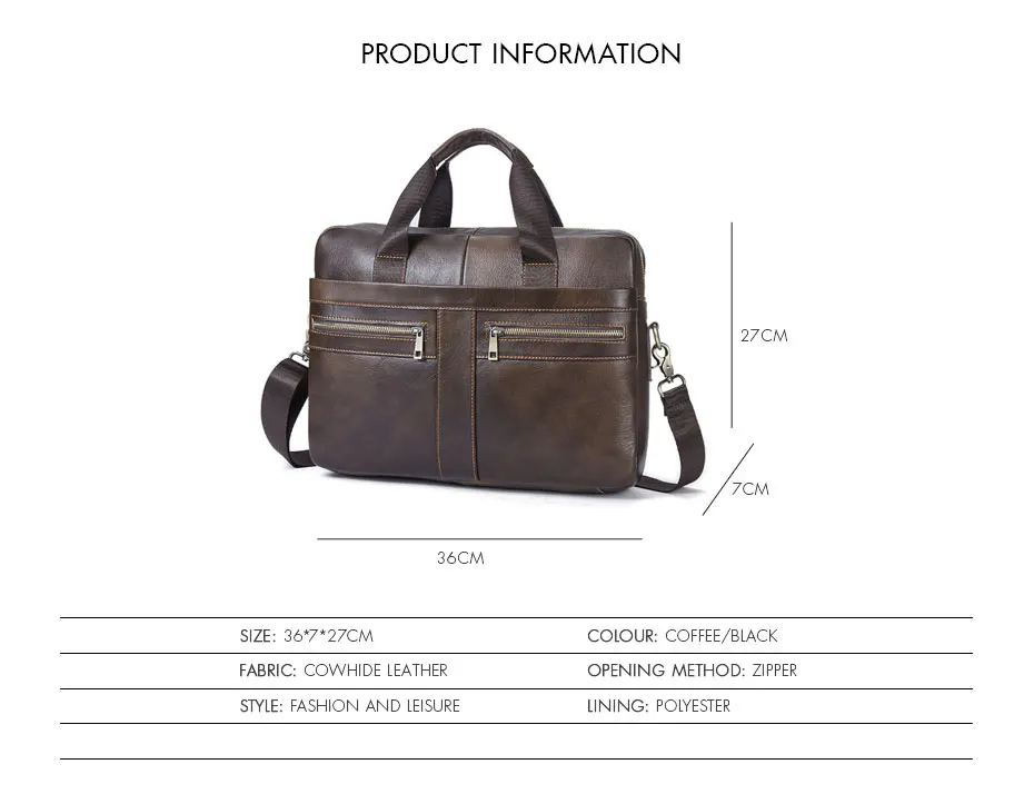 CARANFIER портфели мужские сумки для деловых поездок из натуральной воловьей кожи ноутбук Твердые молнии сумки на плече