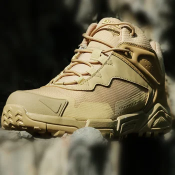 

Men's Lightweight Waterproof Camouflage Boots Army Fans Outdoor Training Climbing Hunting Camp Non-slip Military Tactical Shoes