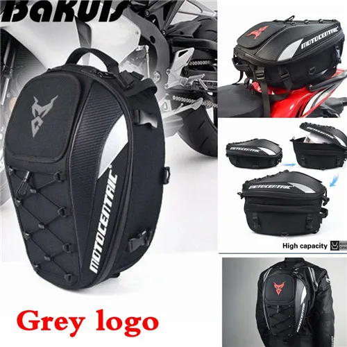Motorcycle Bag Saddlebag Travel Knight Rider for Yamaha For BMW Kawasaki Waterproof saddle bag For Triumph Bonneville - Название цвета: Rear seat backpack