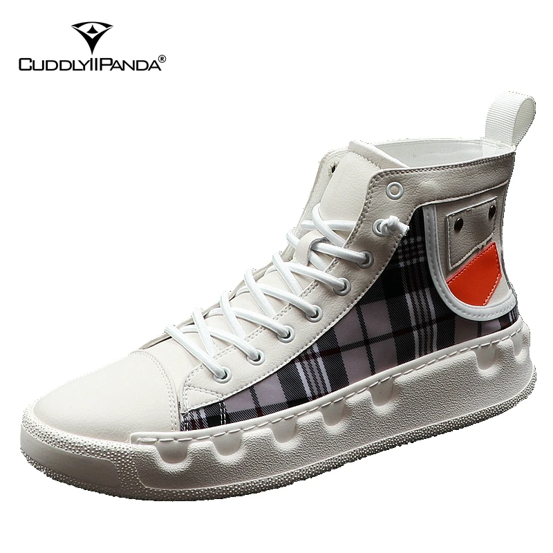 Fundo Outono Boots Fofinho Hip Bordo Homens branco Curtas Hop Grosso Sapatos Panda Couro Primavera Masculino Preto Moda De Botas Ankle Top Casuais IzSdnwq7