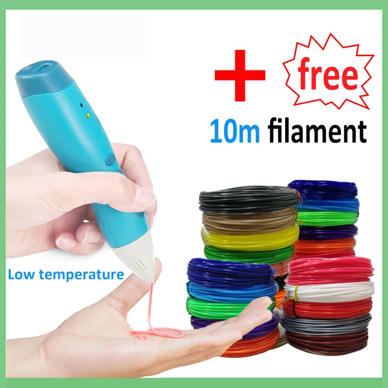 Goedkoop 3D printing pen 1.75mm PCL Lage temperatuur Smart 3d tekening pennen met Gloeidraad nieuwe Jaar gift kerstcadeaus verjaardag geschenken