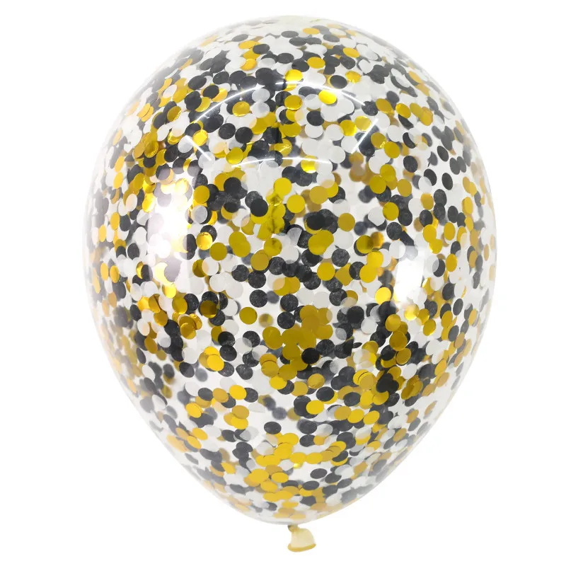 10 шт. 12 дюймов прозрачные латексные шары конфетти надувные воздушные шары для дня рождения, свадьбы, вечеринки, украшения, детские игрушки, цветные конфетти