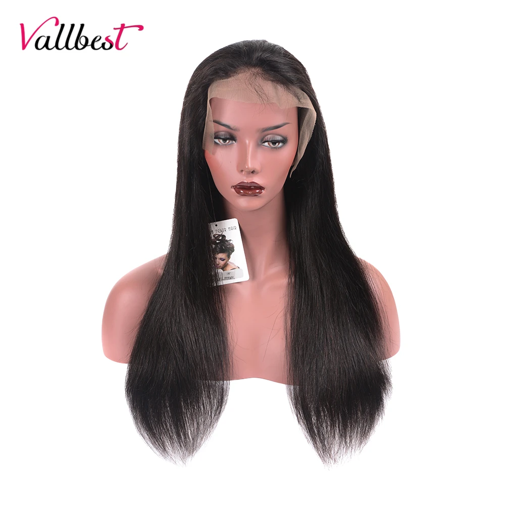 Vallbest 13X4 Синтетические волосы на кружеве парики из натуральных волос на кружевной основе 150% бразильские прямые волосы Синтетические волосы на кружеве парик для черных Для женщин с ребенком Человеческие волосы Remy для наращивания