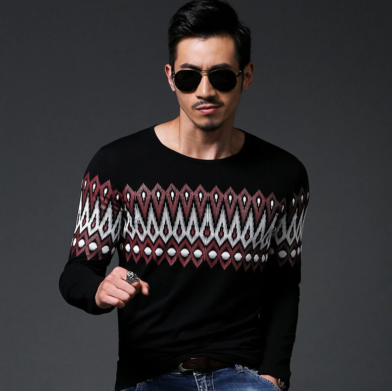 2017 font b Mens b font T font b Shirts b font Fashion New O Neck