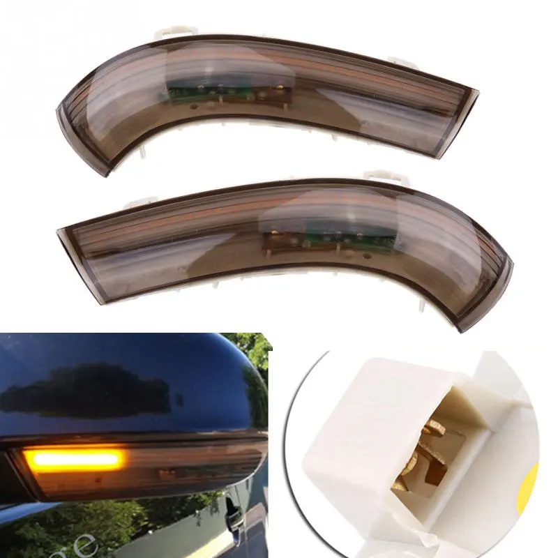 1 Pair Car Flowing LED Rear View Mirror Light Turn Signal Side Wing