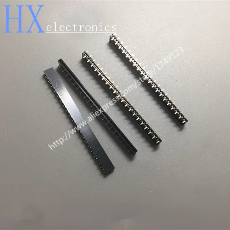 SMD Single Row PIN Header 1.27 mm Spacing 40P SMT Type Single Female Socket One Row 2yuan_