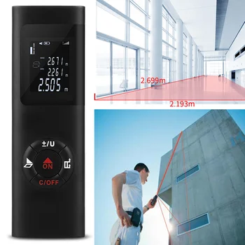 

40m Mini Range Finder USB Charging Anti-dust Waterproof High Accuracy Distance Meter CLH@8