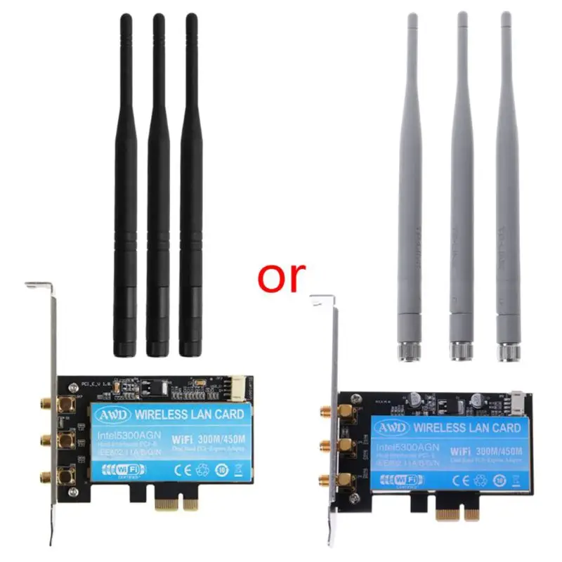 Новый 450 м двухдиапазонный 5 ГГц/2,4 ГГц PCI-E беспроводной WiFi сетевой адаптер для Intel 5300AGN