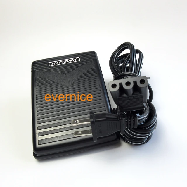 evernice 220V Sewing Machine Foot Control Pedal & Power Cord J00360051 for Babylock Brother