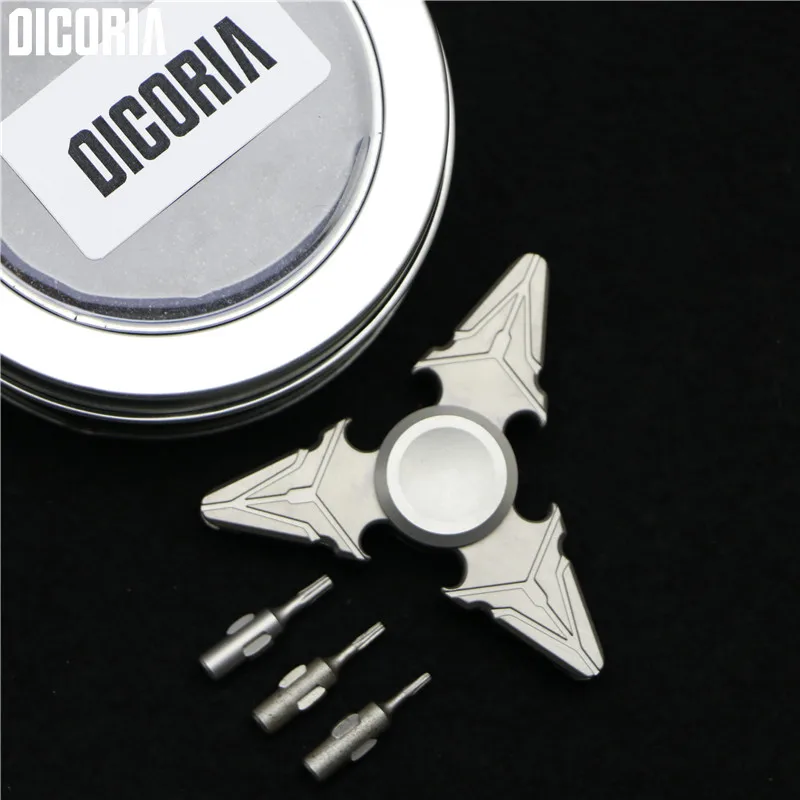 

DICORIA custom Titanium alloy fingertip gyroscope, bearing edc finger screw fingertip gyroscope trilobule retro screwdriver tool