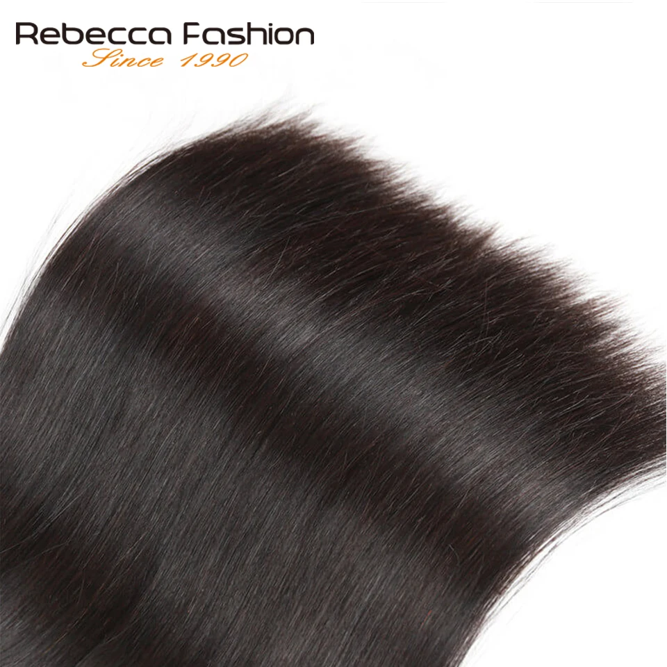Rebecca Peruvian 100% Human Hair Weave Bundles Straight Hair Bundles Deals 8 To 28 30 Inch Straight Remy Human Hair Extensions