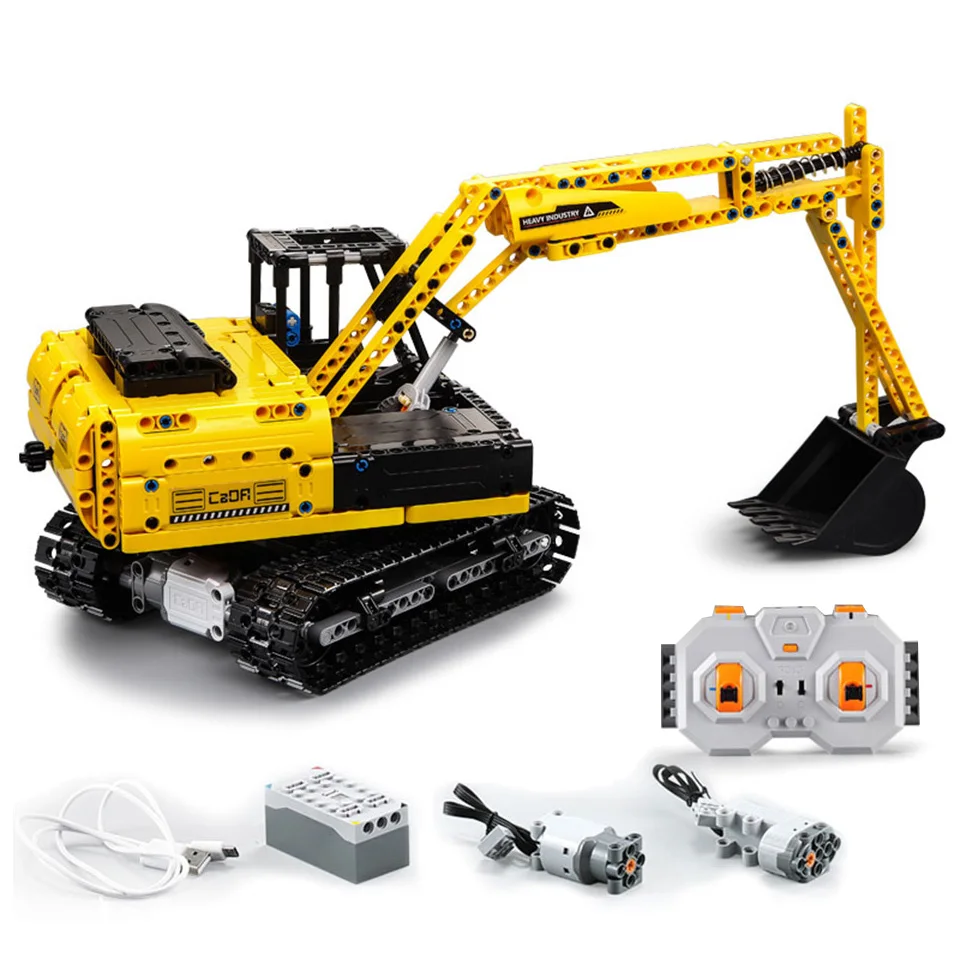 RC экскаватор набор Technic модель грузовика строительные блоки для мальчиков подарки на день рождения дистанционное управление автомобиля Развивающие игрушки для детей