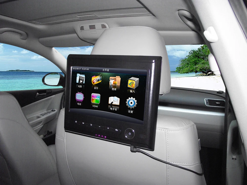 9 Inch Car Headrest Monitor With 800*480 TFT Screen Built in Speaker
