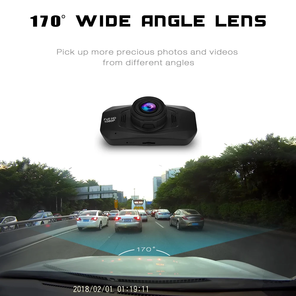 Просвет ZEEPIN R800 Автомобильный видеорегистратор 1080 P вождение автомобиля Регистраторы 2,7 ''170 градусов Широкий формат Ночное видение g-датчика Авторегистраторы