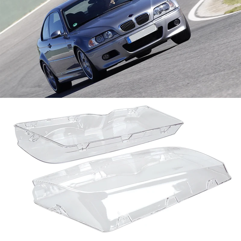 Фар автомобиля Стекло автомобиля объектива головного света Shell Ясно левый и правый козырьки на фары для BMW E46 320i/325i/325xi/330i/330xi