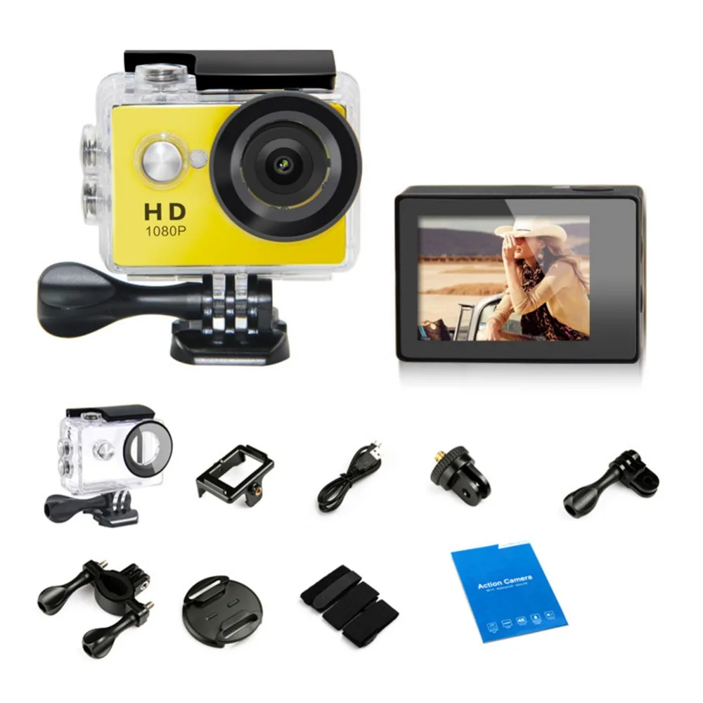 Экшн камера GEEKAM A9 1080P 140D Full HD 2 0 дюймов водонепроницаемая мини Otdoor Спортивная DVR
