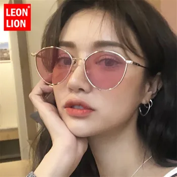 

LeonLion Fashion New 2019 Ocean Lens Sunglasses Women Vintage Metal Luxury Cateye Glasses Retro Oculos De Sol Feminino UV400