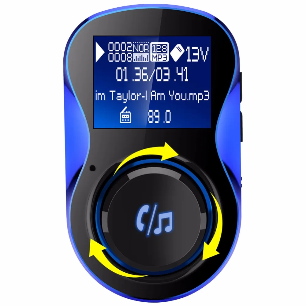 Wireless Bluetooth FM Transmitter FM Modulator MP3 Player Car Kit With USB Car Charger Support TF Card U Disk Handsfree Calling