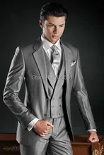 2016 Designer Men Suits Jacket Pants Groom Tuxedos Best man Peak Lapel Groomsman Men Wedding Suits Bridegroom (Jacket+Pants+Tie)