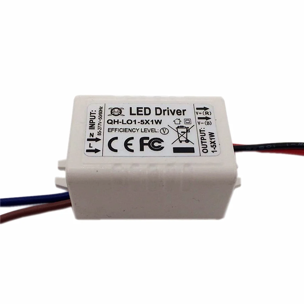 

5PCS Constant Current LED Driver 1-5x1W 300mA 3-16V 1W 3W 4W 5W External Lamp Light SMD COB Power Supply Lighting Transformer