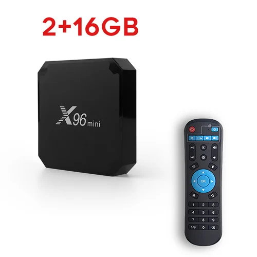 X96 Мини Android 7,1 2+ 16G/1+ 8G ТВ коробка Amlogic S905W Четырехъядерный 4K 100M LAN Поддержка 2,4 ГГц wifi H.265 декодер Android X96Mini Box - Цвет: 216X96Mini TV Box
