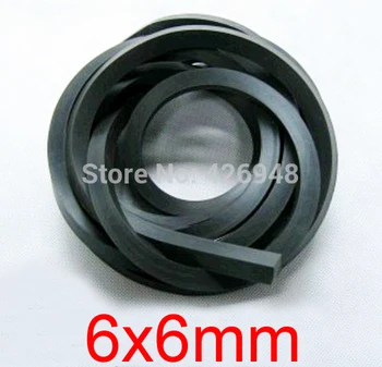 

6x6mm 6mm Fluorine rubber strip,fluororubber bar,FKM FPM Viton sealing strip oil acid and alkali resistance heat-resistant