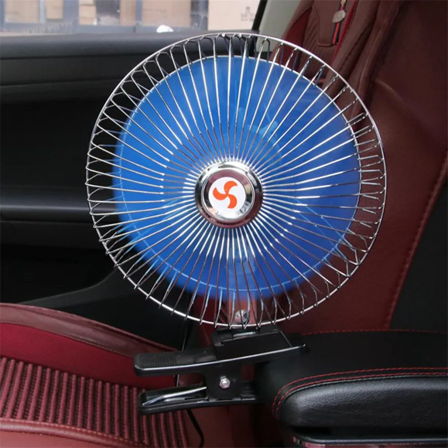 

New Car Fan 1pc MINI 8" Inch 24V Car Fan Vehicle Clip-On Oscillating Window Dashboard Cooling Cooler