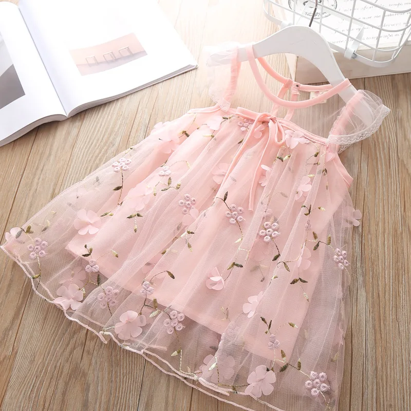 

Toddler 1 Year Birthday Baptism Dress Fashion Clothes Newborn Christening First Ruffle Lace Flower Romper Baby Princess Dresses