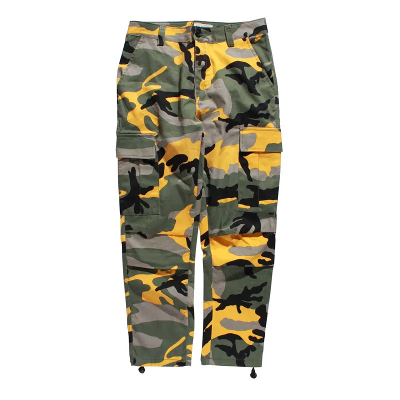 Новые идеи цветные камуфляжные брюки карго мужские модные мешковатые тактические брюки хип-хоп повседневные Хлопковые Штаны с несколькими карманами уличная одежда