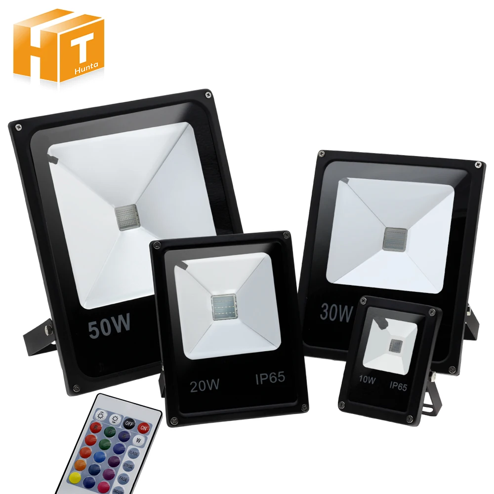 

RGB LED Landscape Light 10W 20W 30W 50W RGB LED Floodlight with 24Key IR Controller IP65 Waterproof Buildings Wall Lighting.