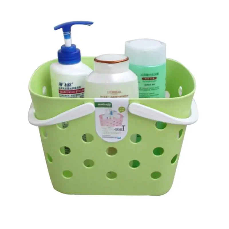 Пластиковая сумка для хранения ванной комнаты, корзина для рук(зеленая