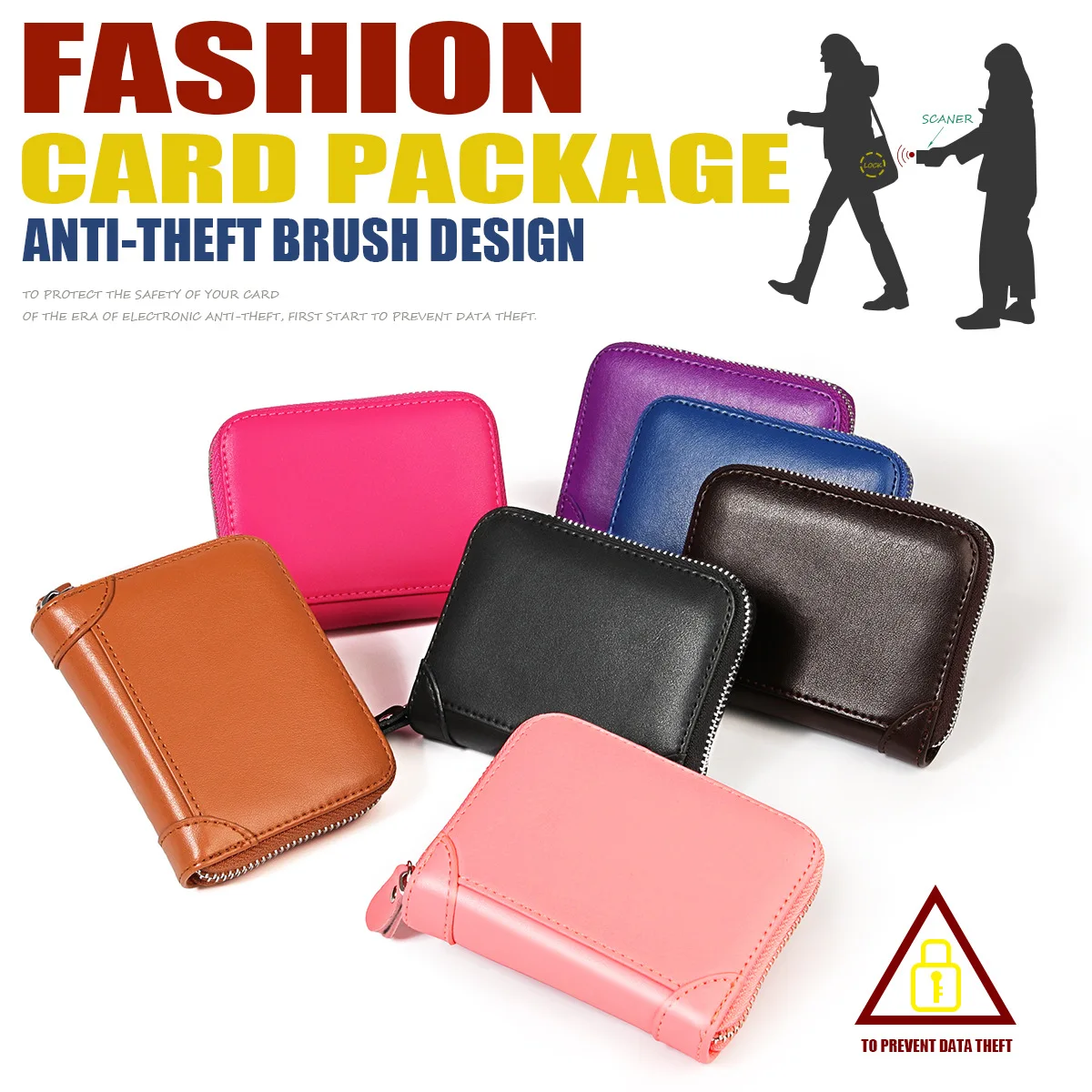 Women Business Card Holder Cow Leather Card Wallet Prevent RFID Female Credit Card Holder New Arrival Porte Carte Tarjetero Muje