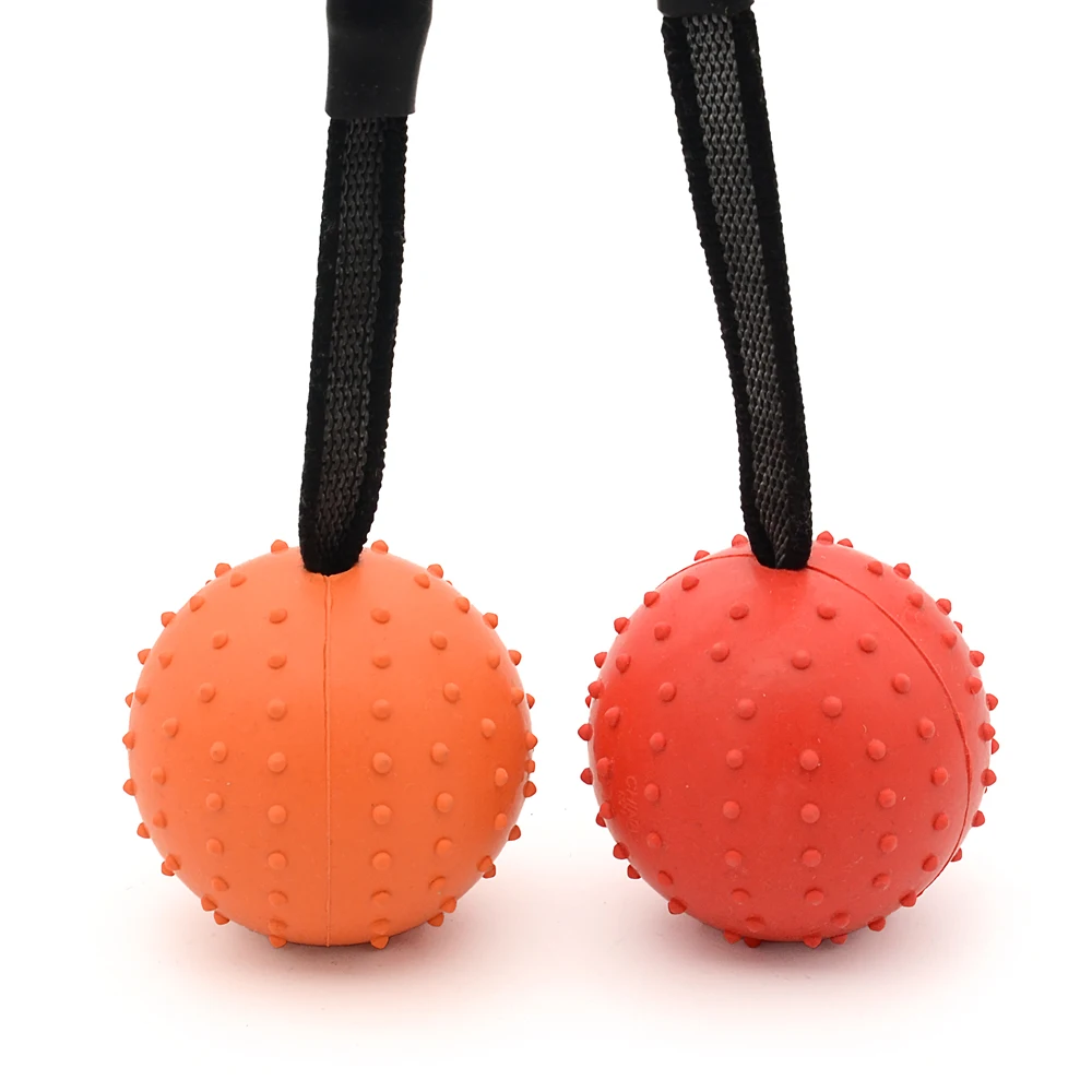 Rubber Dog Ball With Holes 2 Colors Rubber Dog Chew Toy Eco friendly