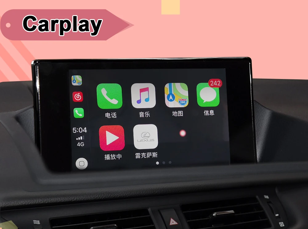 4GB Lsailt CarPlay/Android Video interface for Crown 2013-2021 AWS210 215 204 with YouTube, Netflix,Google play LX570 GX460 truck navigation